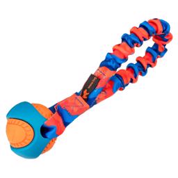 Tug-e-nuff Pocket PowerBall Bungee Dummy med Ball Orange och Blue 24cm